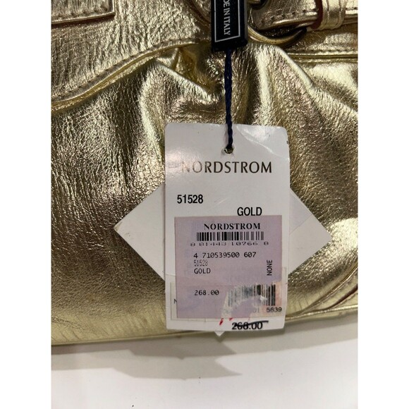 Helen Welsh Vintage NWT Gold Leather Shoulder Bag - Picture 5 of 15